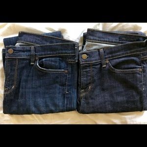 Two pairs of citizens of humanity bootcut jeans